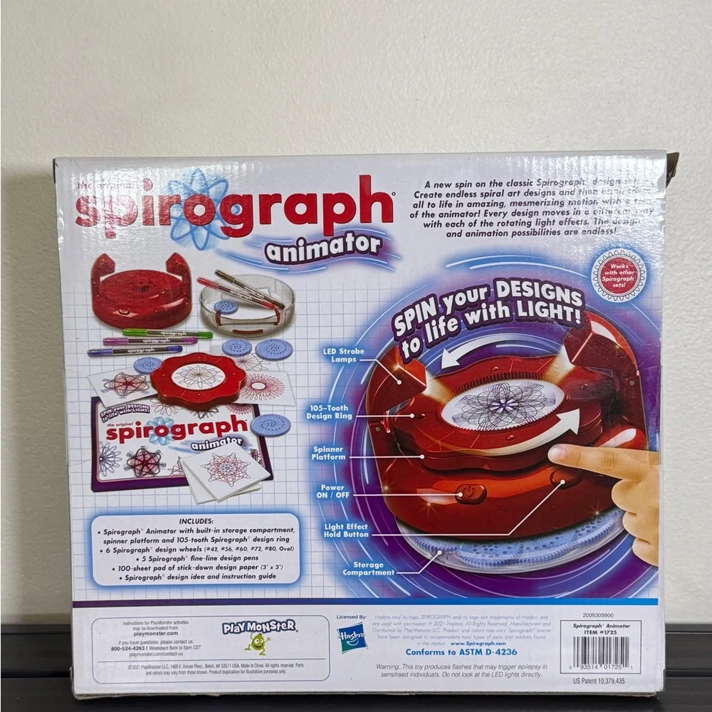 Spirograph Animator - Red Creative Learning Toy SKU0944